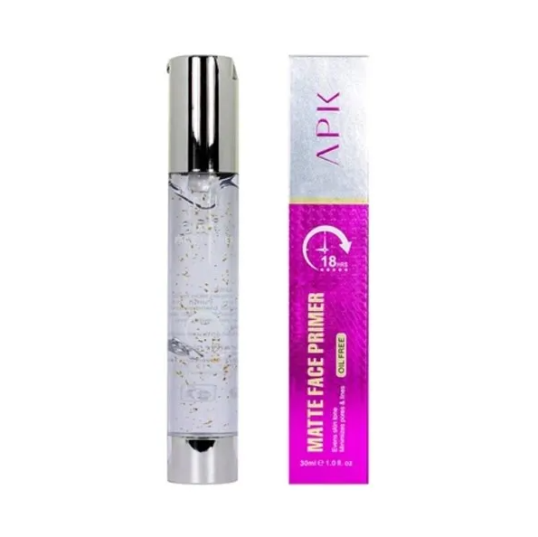 APK Matte Face Primer Oil-Free – Pore-minimizing formula for a smooth, matte finish and long-lasting makeup on oily and combination skin.
