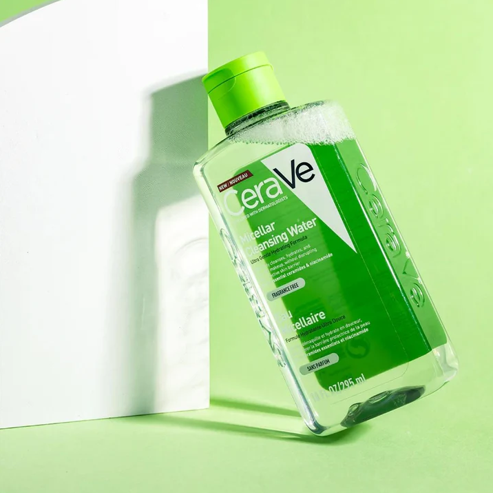 CeraVe Hydrating Micellar Water for gentle cleansing and hydration, ideal for sensitive and dry skin.