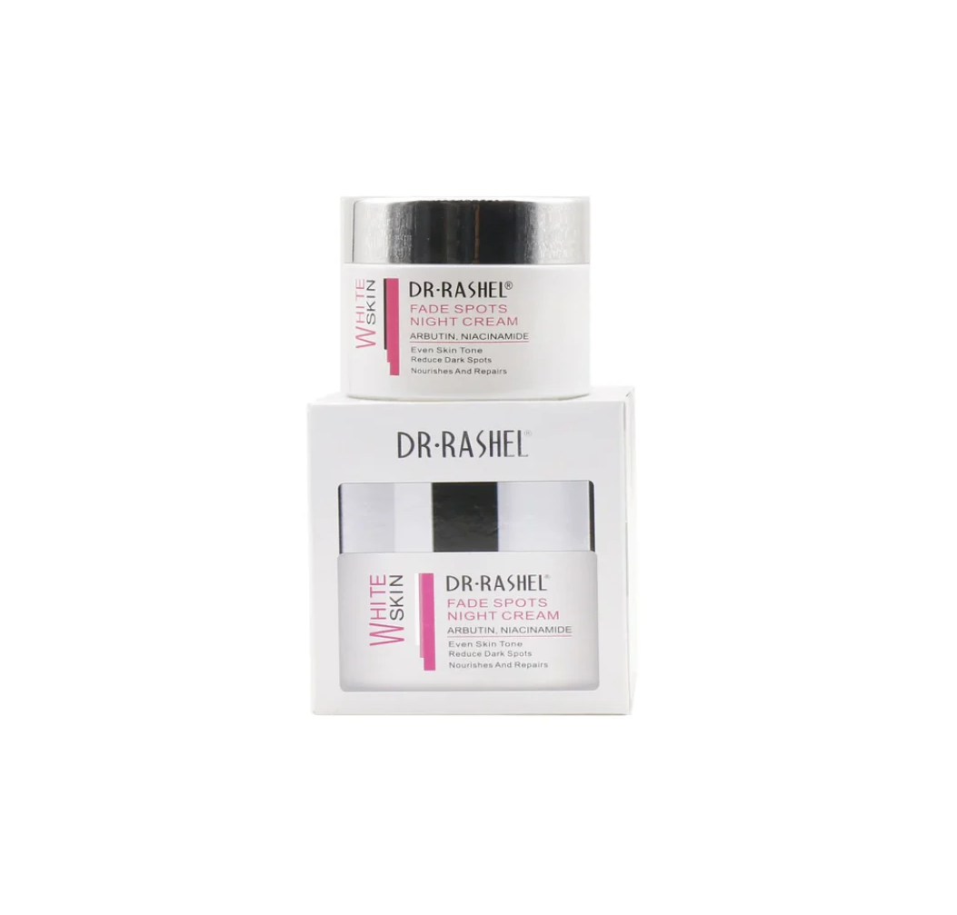 Dr Rashel Night Cream for dark spots and skin brightening with arbutin and niacinamide, hydrates and evens tone while you sleep.