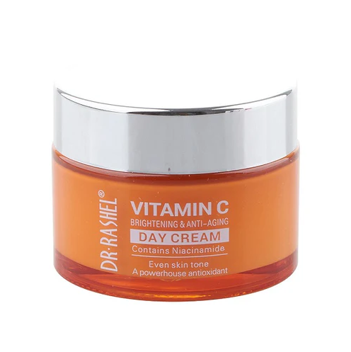 Dr Rashel Vitamin C Day Cream hydrates, brightens, and reduces dark spots and wrinkles for a youthful, glowing look—ideal for all skin types.