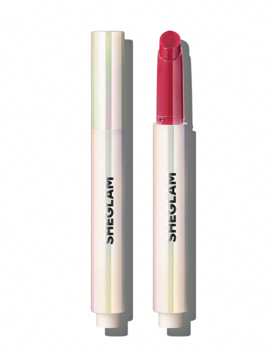 Sheglam Lip Plumper Pout-Perfect Shine offering glossy, plump lips with rich color payoff and hydration from coconut and grape seed oil for smooth comfort.