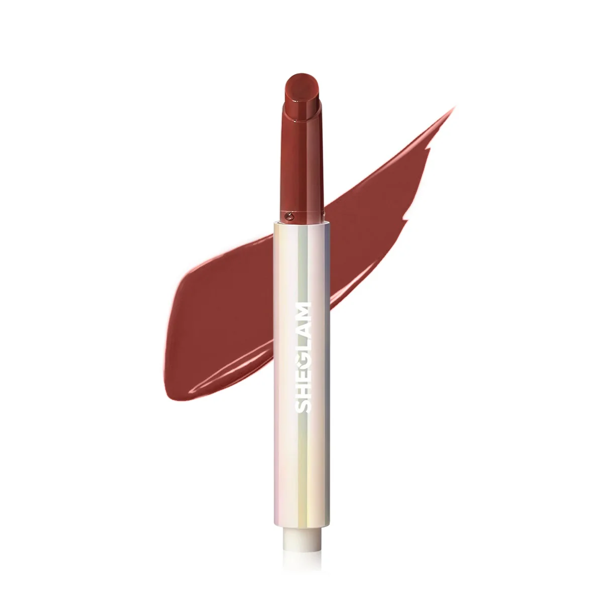 Sheglam Lip Plumper Pout-Perfect Shine offering glossy, plump lips with rich color payoff and hydration from coconut and grape seed oil for smooth comfort.
