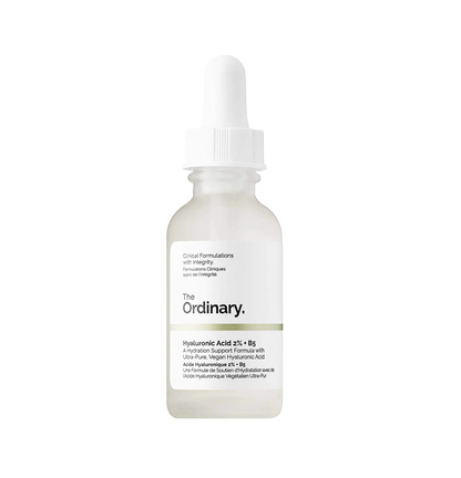 The Ordinary Hyaluronic Acid 2% + B5 hydrates and plumps skin, enhancing texture and leaving it soft, smooth, and refreshed for all skin types.