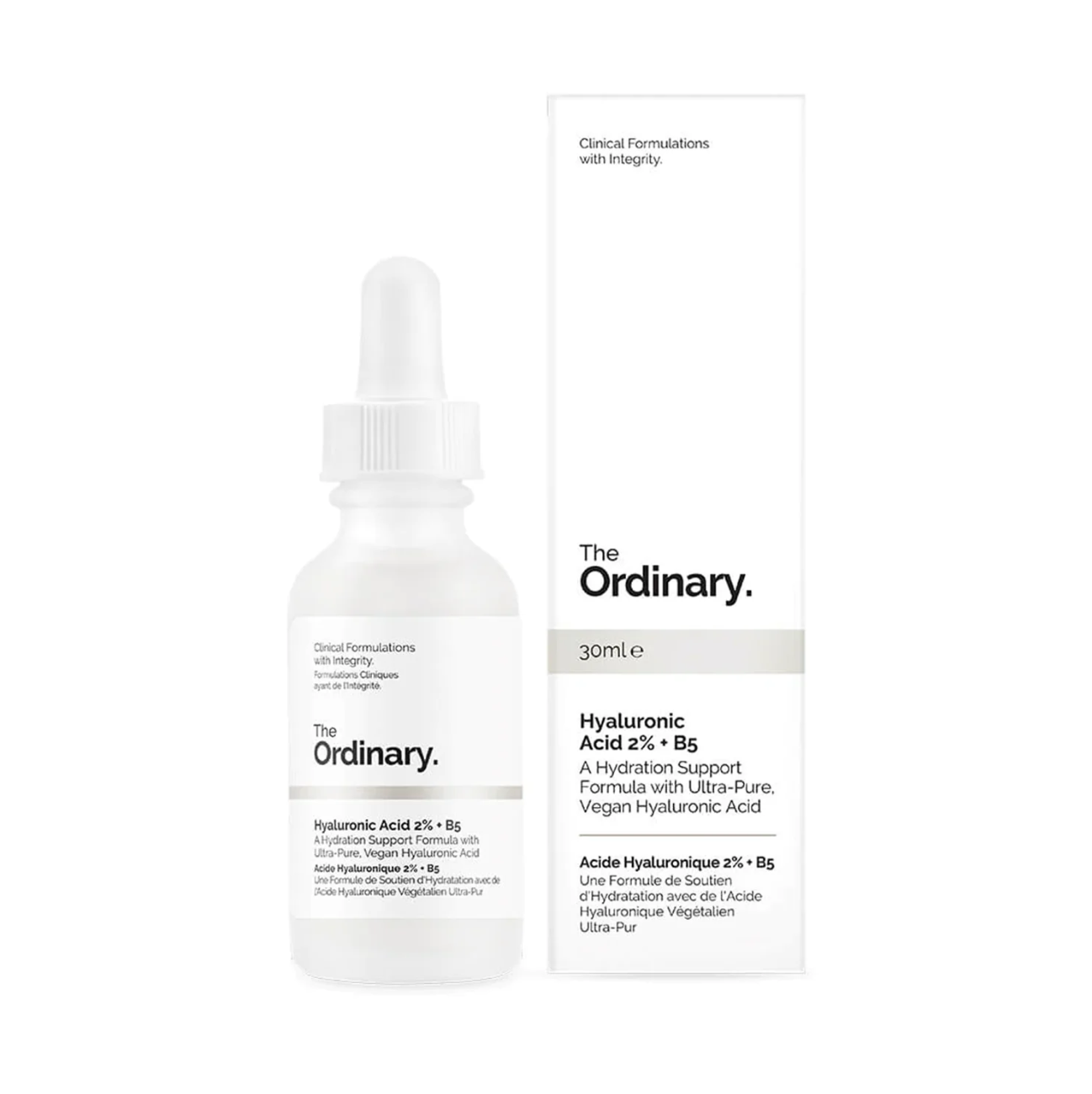 The Ordinary Hyaluronic Acid 2% + B5 hydrates and plumps skin, enhancing texture and leaving it soft, smooth, and refreshed for all skin types.